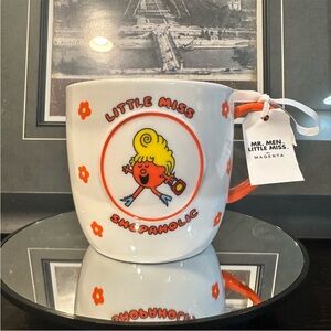 Little Miss Shopaholic Mug - Orange and White NWT